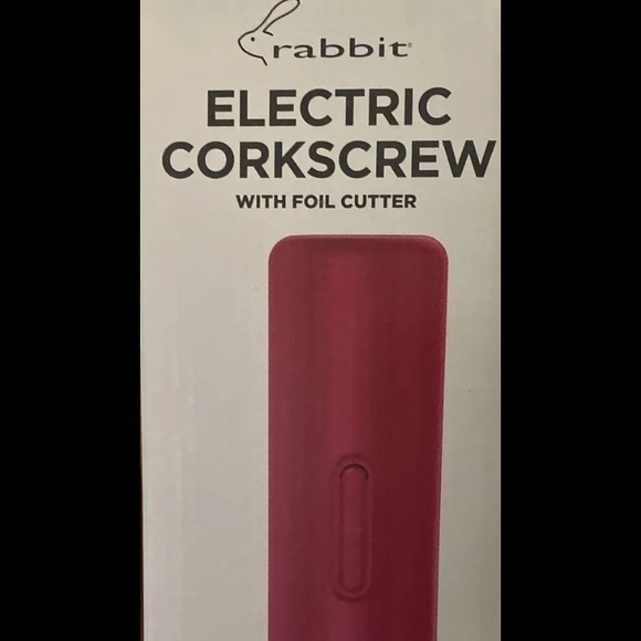 Electric Corkscrew With Foil Cutter  Wine Bottle Opener NIB By Rabbit - Picture 1 of 6